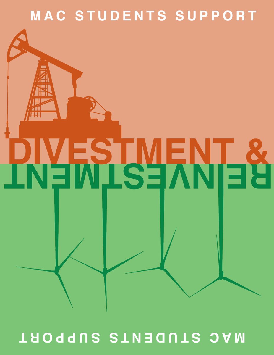 FossilFreeMac's tweet image. It&apos;s time for Mac to leave our $49 million dollars in oil and gas partnerships behind! #divest #heymac