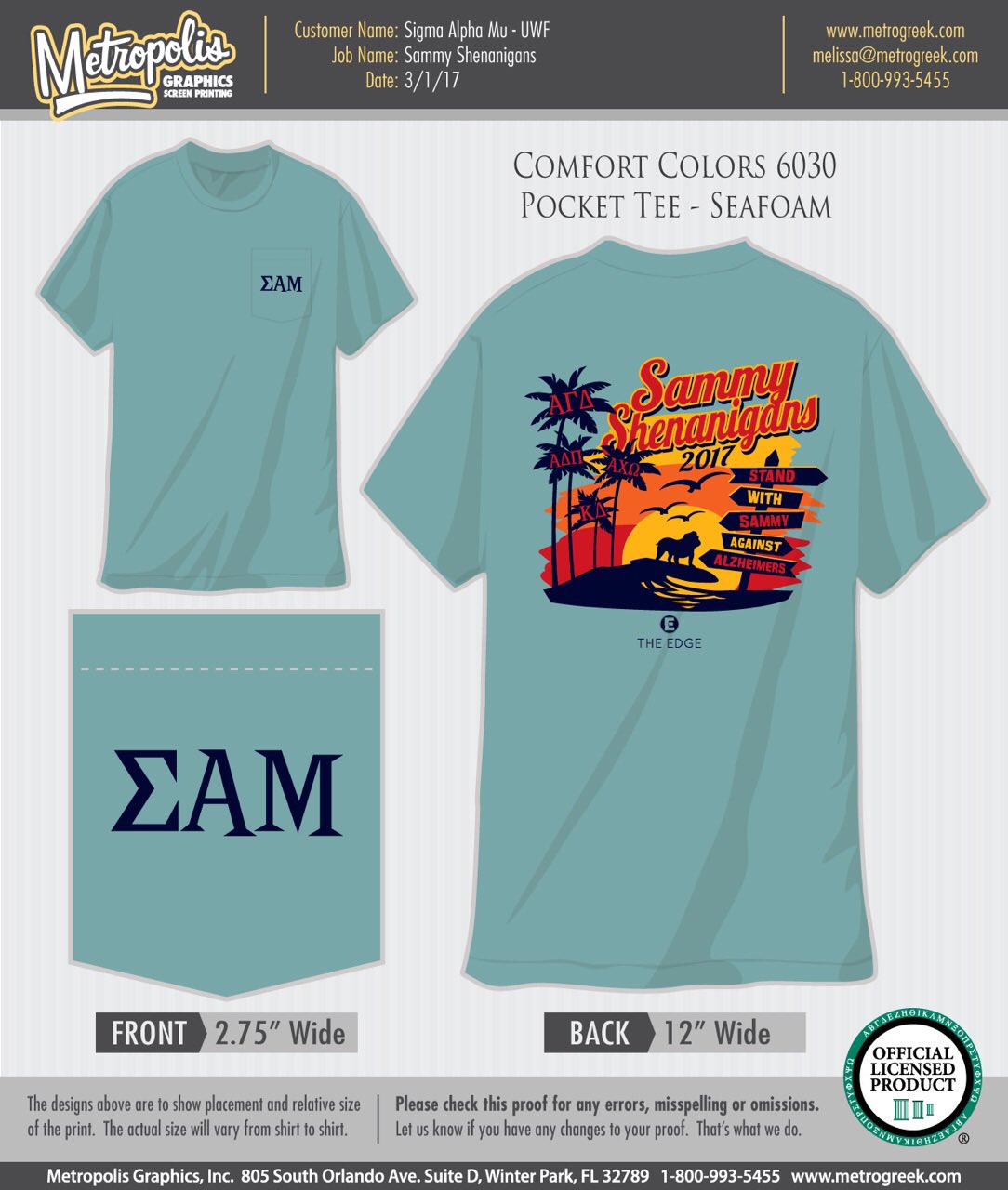 Sigma Alpha Mu UWF on X This year s Sammy Shenanigans shirt is 20 and a part of the proceeds go to the Judy Fund Click the link in the bio for