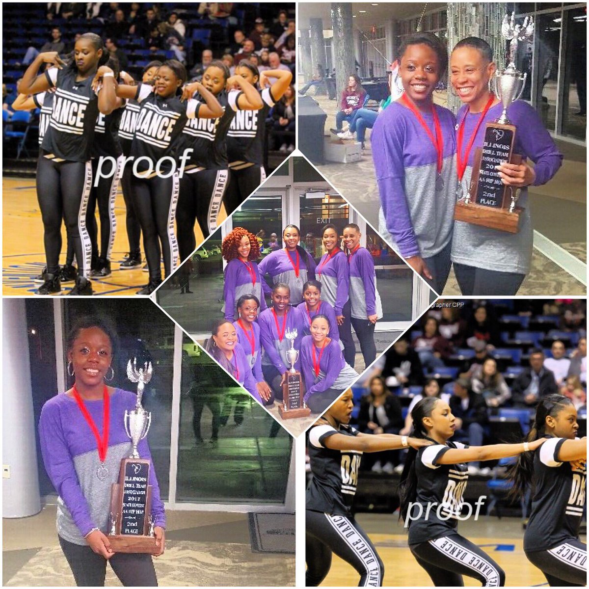 ChiCheerTumble's tweet photo. Shout out to our ladies at #Thornton for placing 2nd in the 2AA hip hop division for IDTA STATE CHAMPIONSHIP!!! 🏅💜🏆 #soproud #latepost #CCT https://t.co/ygbVnAgNjb
