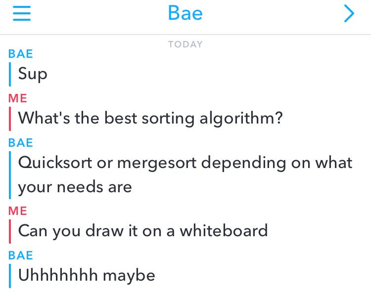 SwiftOnSecurity's tweet image. Dumping bae because they'll never get a job at Google.