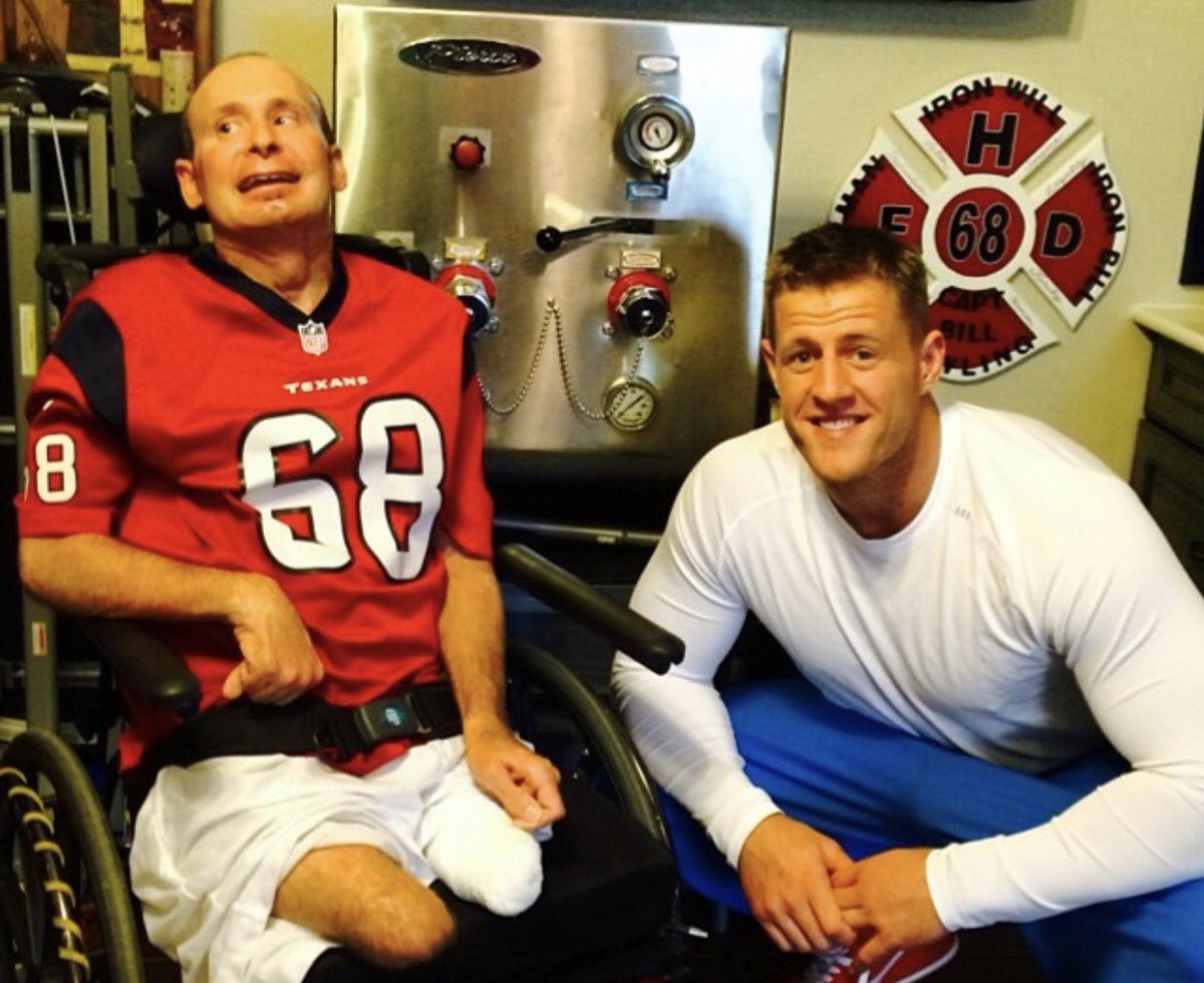 JJWatt's tweet photo. Terribly saddened to learn of the passing of Captain Bill Dowling. He was a true hero and inspiration. https://t.co/9PJJP5oOSB