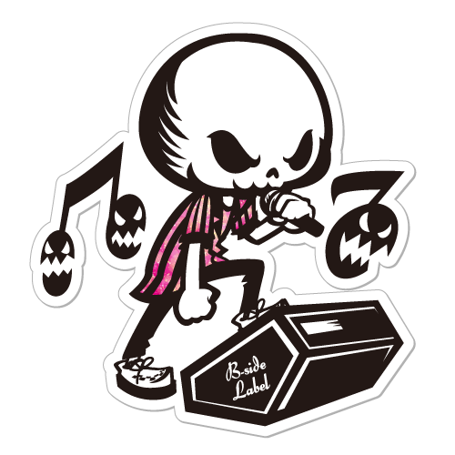 ウォームスクリエイト サジナツミ B Side Label ３月はスカルバンド ボーカルスカル サックススカル トランペットスカルの三人です Bsidelabel ビーサイドレーベル