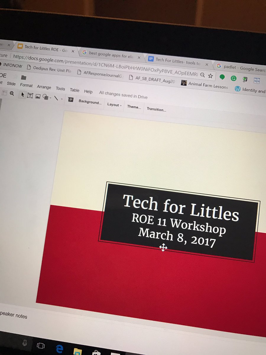 Huffman_ALAH's tweet image. Getting my presentation ready for tomorrow @ROE_ELEVEN! #techforlittles