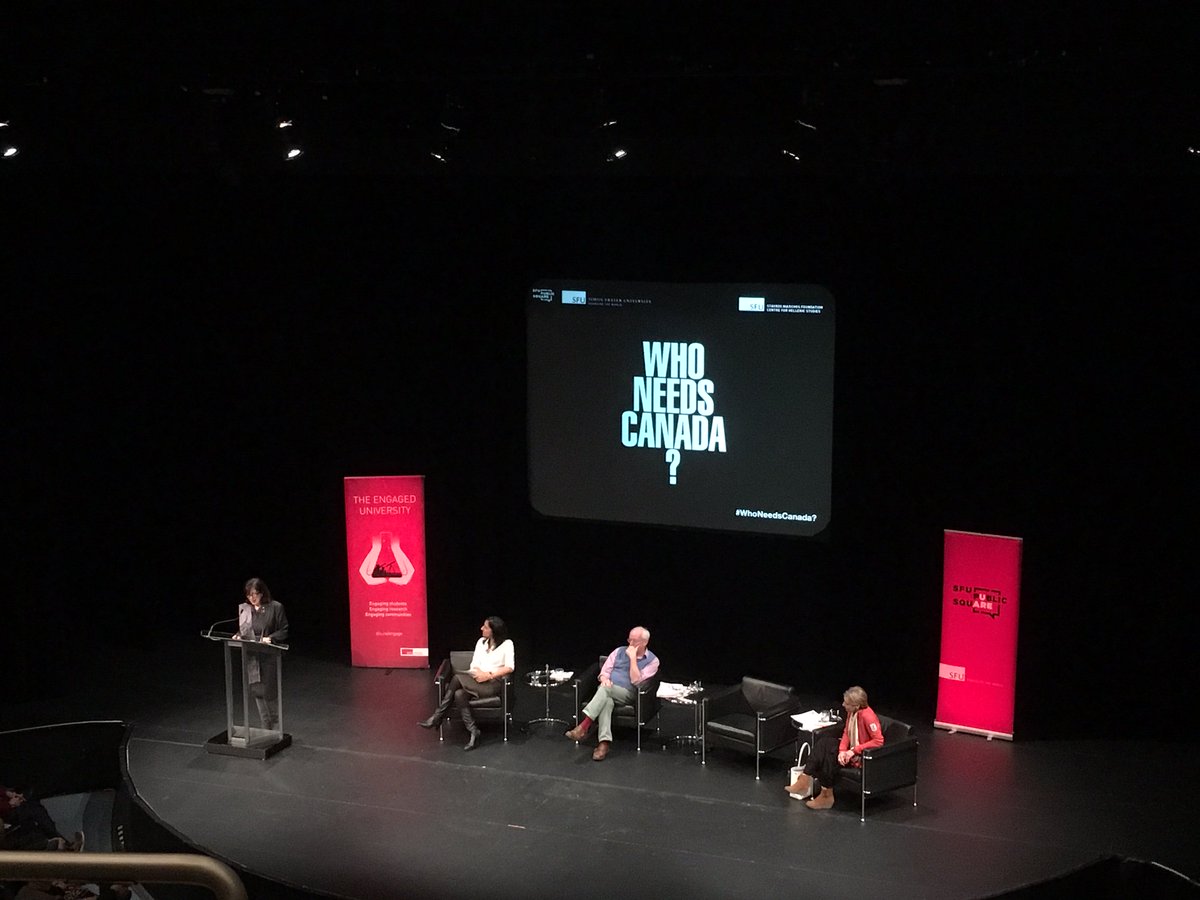 SFUPublicSquare's tweet photo. We are here w/ @pazira1, @catherineboura, @BalBrach, and #RobertFisk on the #RefugeeCrisis #WhoNeedsCanada #SFUPS https://t.co/pVk7zOm02D