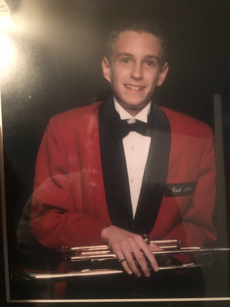 scottlesser's tweet photo. Do you guys know what high school girls are interested in? I have no clue, because I was busy playing trumpet. #swaggerForDays #thanksMom https://t.co/pJwpe6j8vd