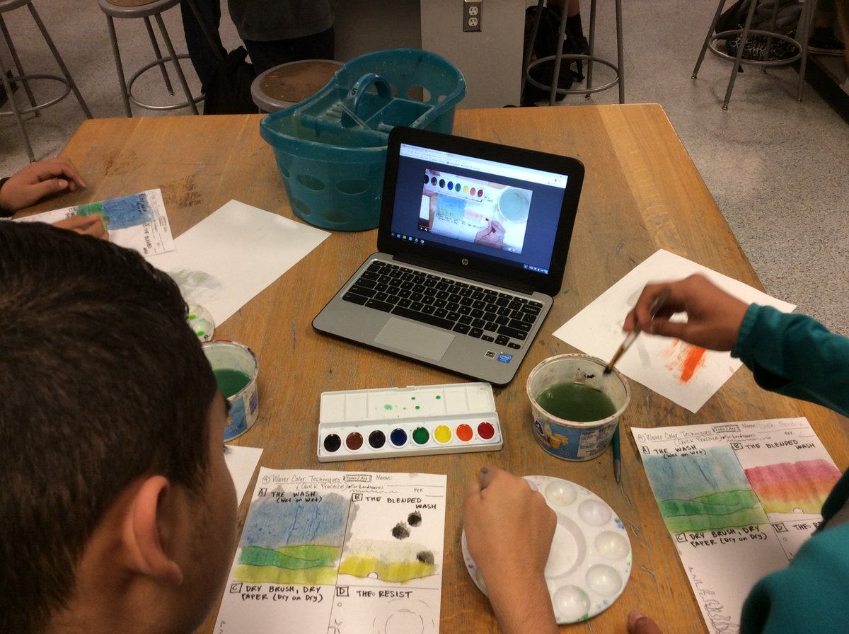 SerranoMariza's tweet photo. Flipped lessons with Google Classroom through teacher demo videos. Students then ask me ?s  #gobmsbulldogs #bsdchallenge https://t.co/9q4hyr1dnw