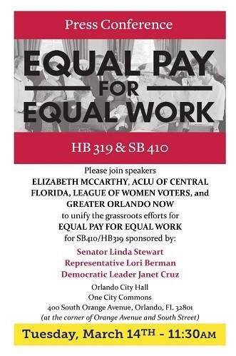 LindaStewartFL's tweet photo. #EqualPayforEqualWork #PressConference #OrlandoMarch14 #SB410 #HB319 #FairPayProtectionAct #EndWageDiscrimination
https://t.co/03Q4KFiBOq https://t.co/45XjEJtdc1