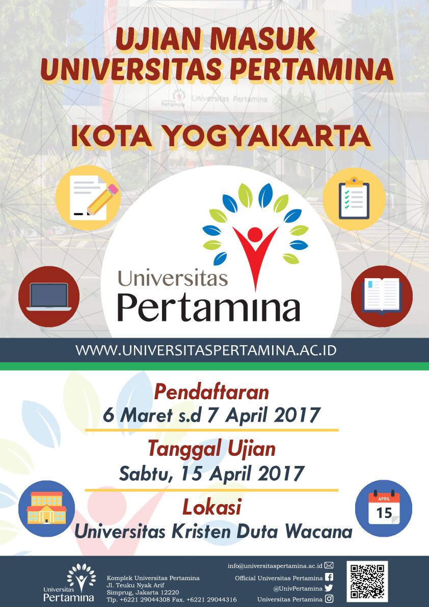 dhannyryan's tweet photo. @JogjaUpdate #Jogja : 15/4/2017 Ujian Masuk Universitas Pertamina di UKDW | 02129044308 https://t.co/zodTDMzq2p