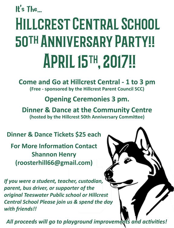 Hillcrest Central School 50th Anniversary Party! #hillcrest #teeswater #gohuskies southbrucetourism.org/its-hillcrest-…
