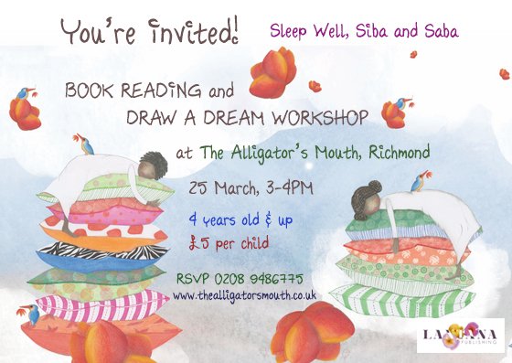 lantanapub's tweet photo. Don’t miss the chance to meet the author&illustrator of #SleepWellSibaandSaba @alligatorsmouth on 25/3!It will be amazing! #booksforourworld https://t.co/Z3sdgiQkns