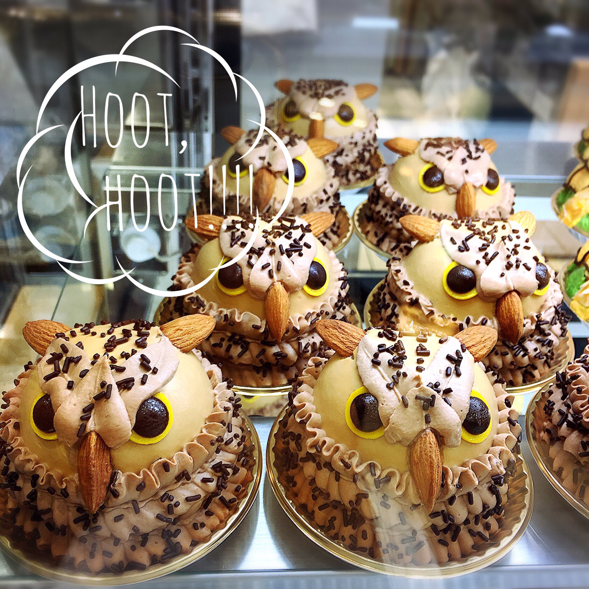 Patisserie Swallowtail على تويتر 北千住マルイ 1f 3 15 まで期間限定で お菓子な動物園シリーズ の10種を販売中でございます 本日のおすすめは ユーラシアワシミミズク のケーキ です 紅茶ムースとオレンジロールケーキをチョコクリームで飾りミミズクに見立て