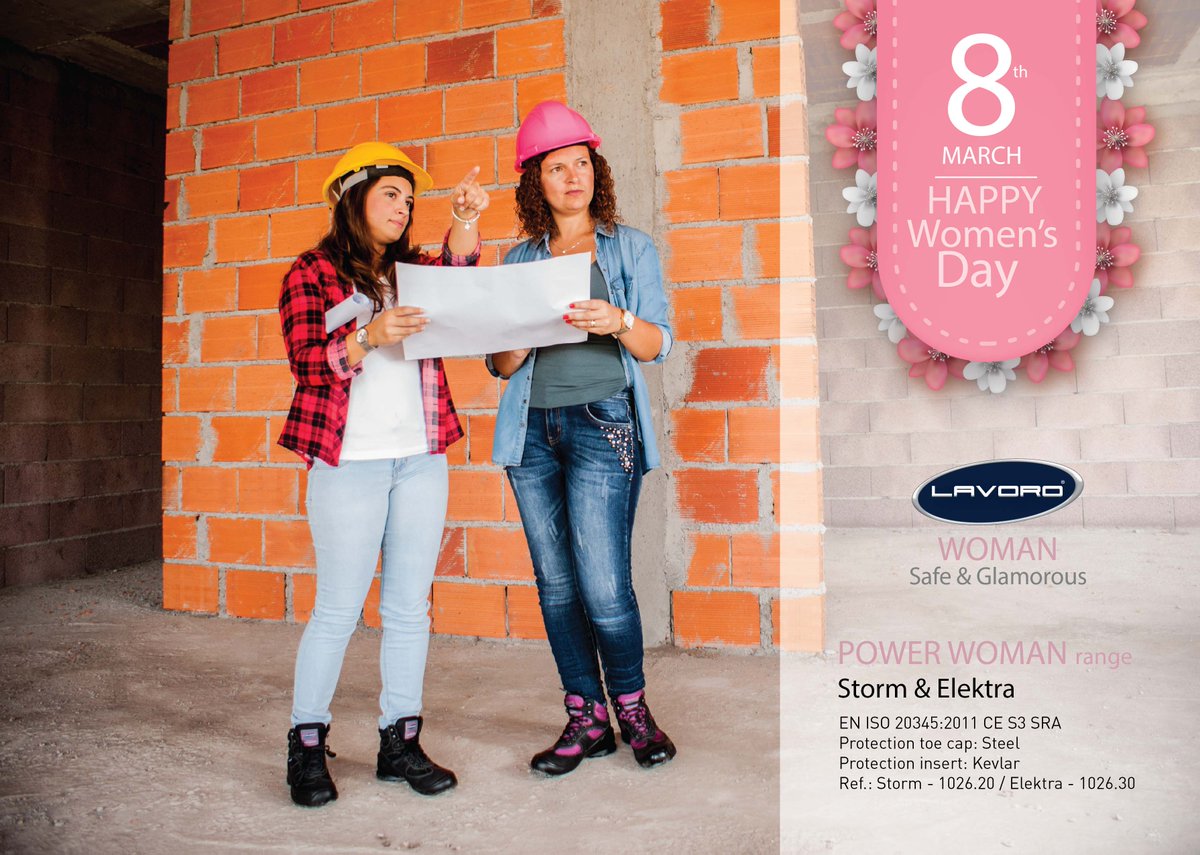 lavoroeurope's tweet photo. HAPPY WOMEN'S DAY!
#safetyshoes #safetyfootwear #lavoroteam #lavorowoman #womanatwork #beautyatwork #elegantatwork https://t.co/k9oO4rLM1N
