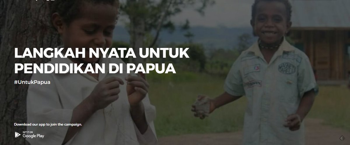 Selamat! #UntukPapua <a href="/UntukPapua/">Untuk Papua</a> masuk dalam nominasi! Ayo vote #UntukPapua agar menjadi Campaign of The Year 2016: campaign.com/updates/id/-Ke…