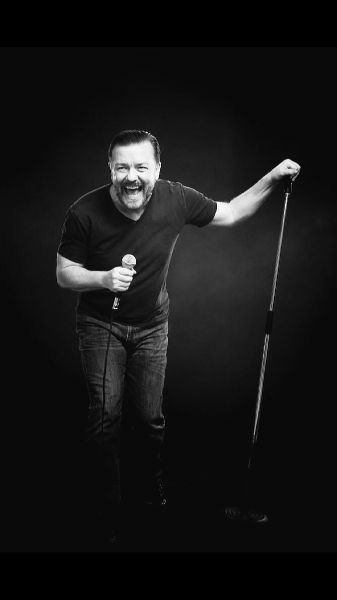 rickygervais's tweet photo. Thank you to everyone who came to see #Humanity at Cardiff Arena this week. You were amazing. Keep laughing in the face of bad things :) https://t.co/kTFIxqsmBs