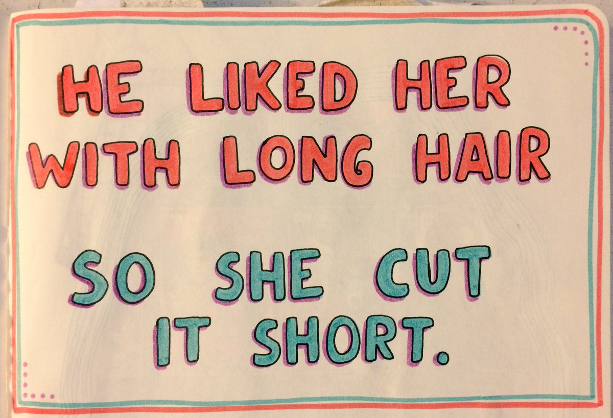 Georgia on Twitter: ""he liked her with long hair. so she cut it