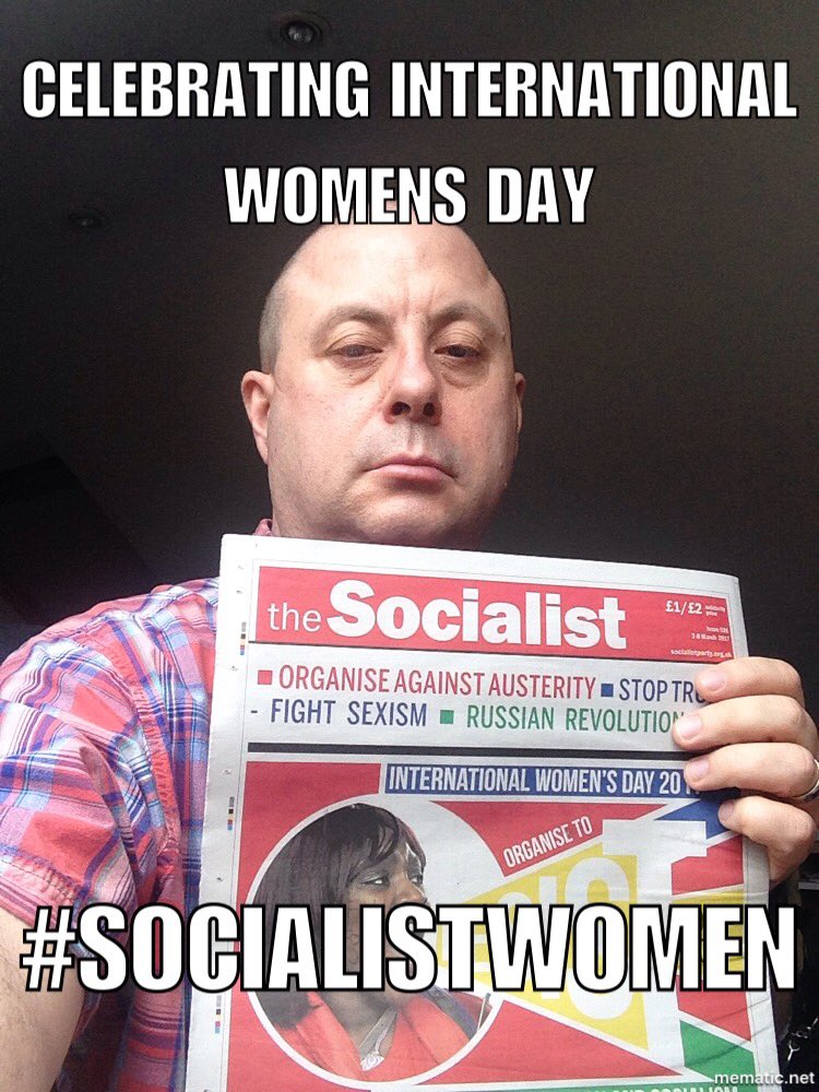 PaulSurreySP's tweet photo. #InternationalWomensDay. Red shirt today in solidarity. For true equality and socialism #socialistwomen. https://t.co/1NOSAgTXgF