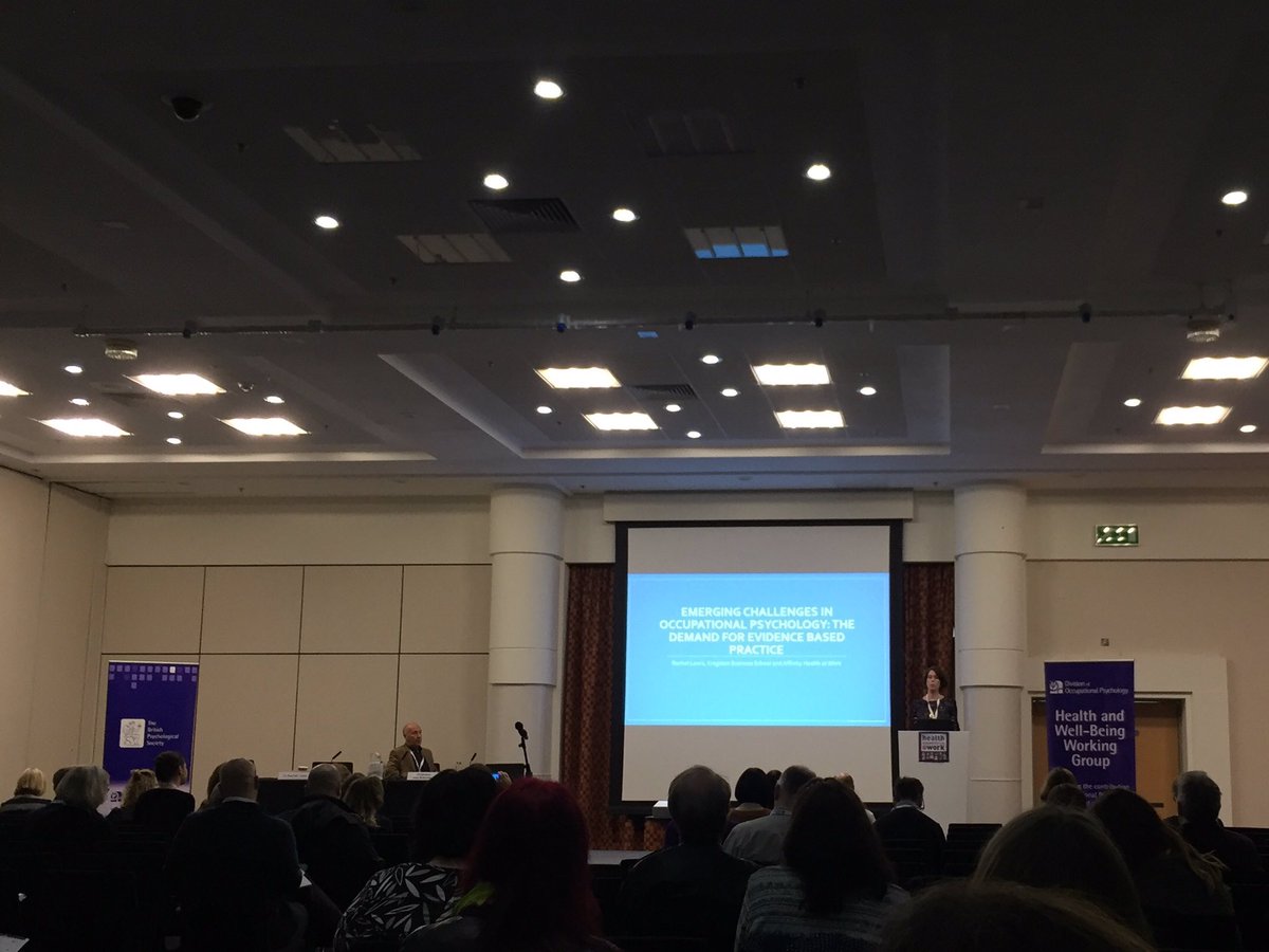 DOPHealthywork's tweet photo. Thanks @rachelclewis11 for your valuable insights into emerging challenges in Occupational Psychology @HWatWork #Healthatwork2017 https://t.co/tXgLgb2Mm1