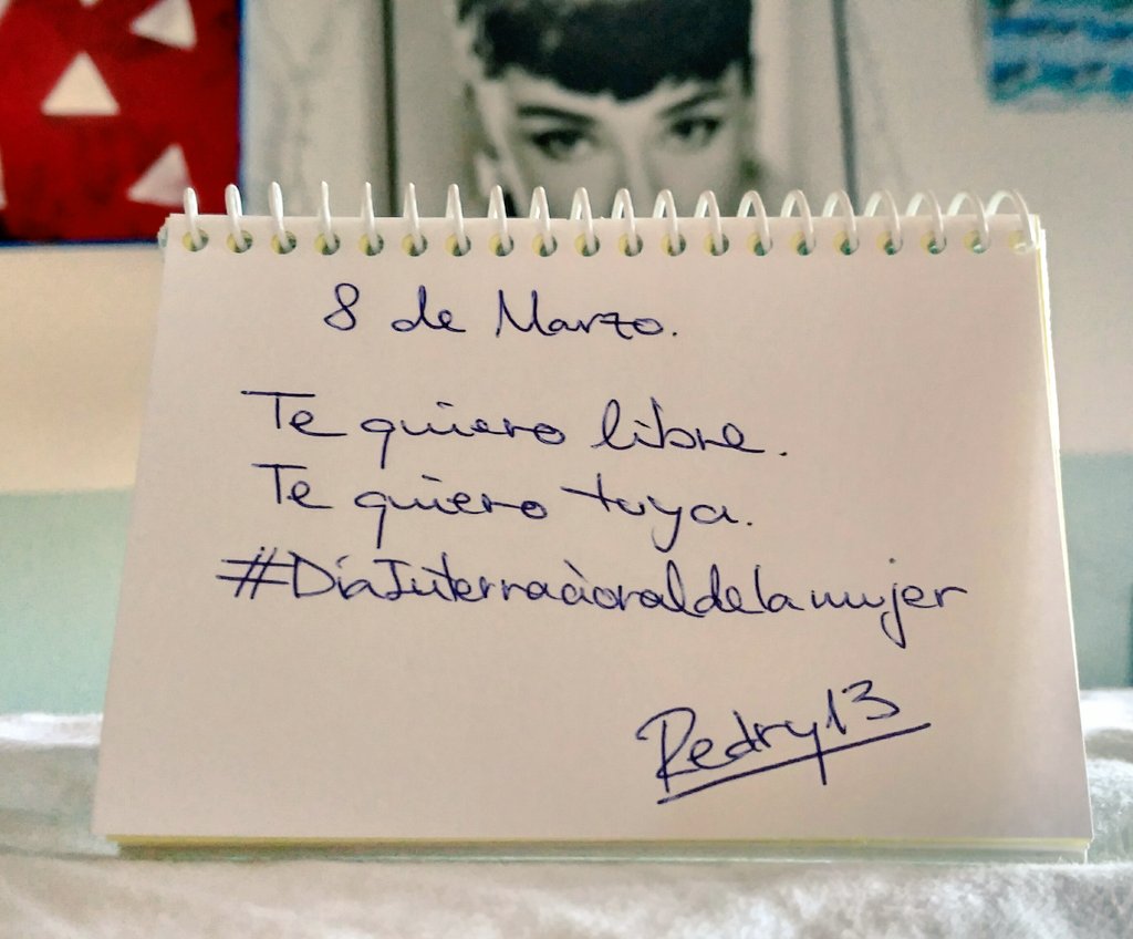 Redry13's tweet photo. 8 de marzo.

Te quiero libre. Te quiero tuya.
#DiaInternacionalDeLaMujer #NiUnaMenos https://t.co/z7My0z3FeI