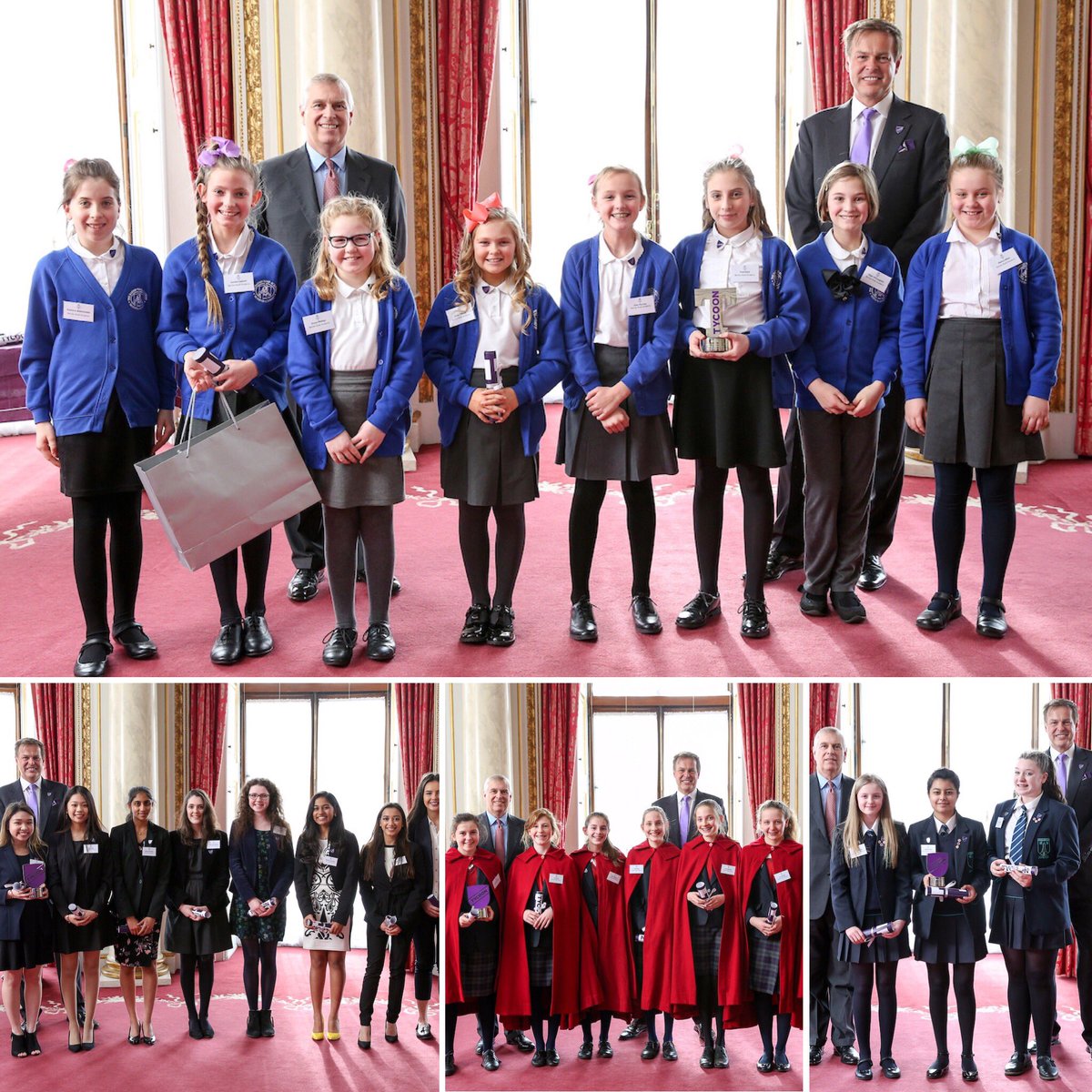 PJFoundation's tweet photo. Amazing that half @TycoonInSchools businesses who made it to the final at #BuckinghamPalace were ALL female teams 👭💪🙌#InternationalWomensDay https://t.co/yHF6b2IrvM