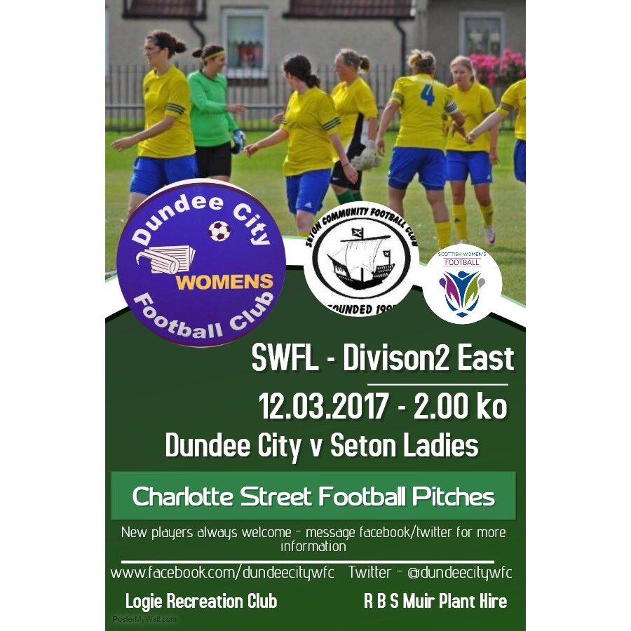 Dundeecitywfc's tweet photo. This weekend Dundee City will be at home to @SetonCFC . Come down and support one of your local ladies teams 🔵⚪ https://t.co/uDg751UaBa