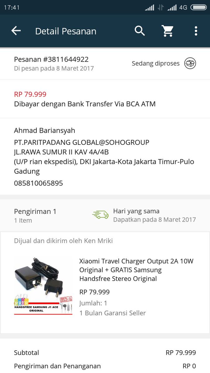 Maaf, kalo sperti ini apa proseanya lebih dari 1 hari? <a href="/LazadaID/">Lazada</a> trims