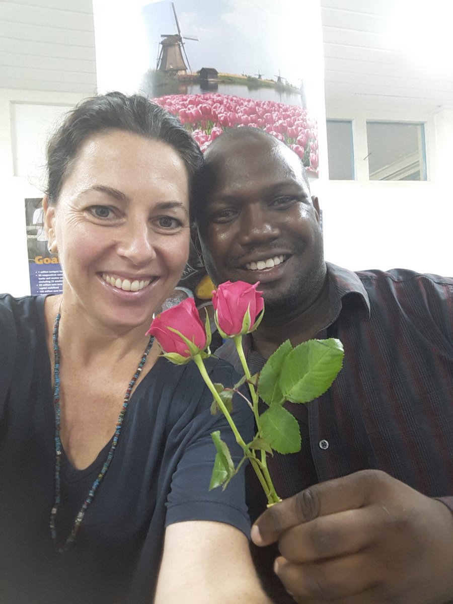Roses from <a href="/SNVworld/">SNV - find us on Bluesky as snv.org</a> #Tanzania colleagues on International Women's day!   Thank you Justus!