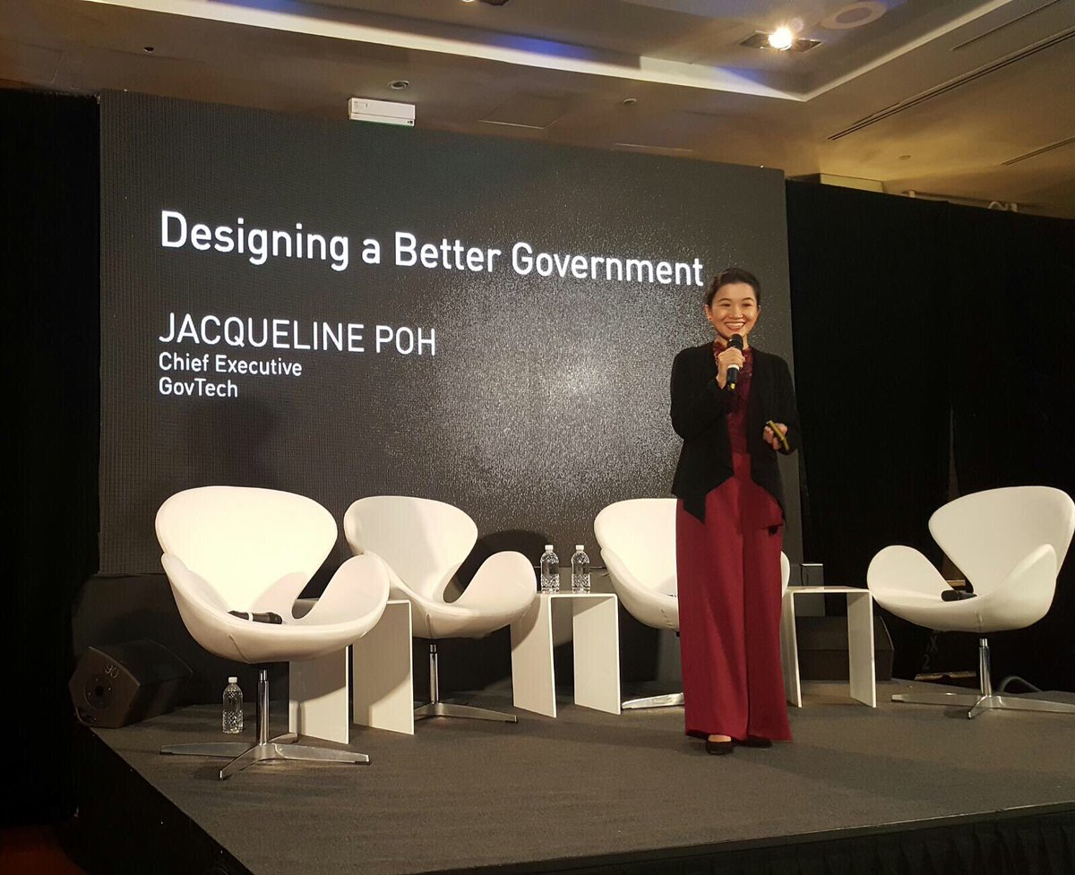 GovTechSG's tweet photo. CE GovTech sharing with public about 'Designing a better Government' at the Design Innovation Conference 2017 #GovTechSG #IDCSG2017 https://t.co/soEZ56uOjo