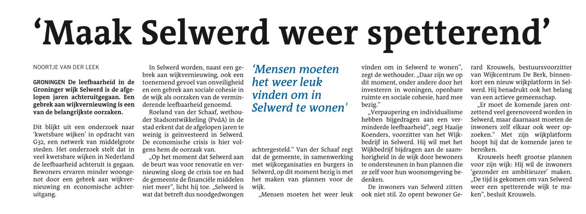 gronotes's tweet photo. Maak Selwerd weer spetterend @dvhn_nl 
Ga op #selwerdsafari bijvoorbeeld, wordt wijktoerist (via @PeriferieNL ) https://t.co/BcSm2xeMrd