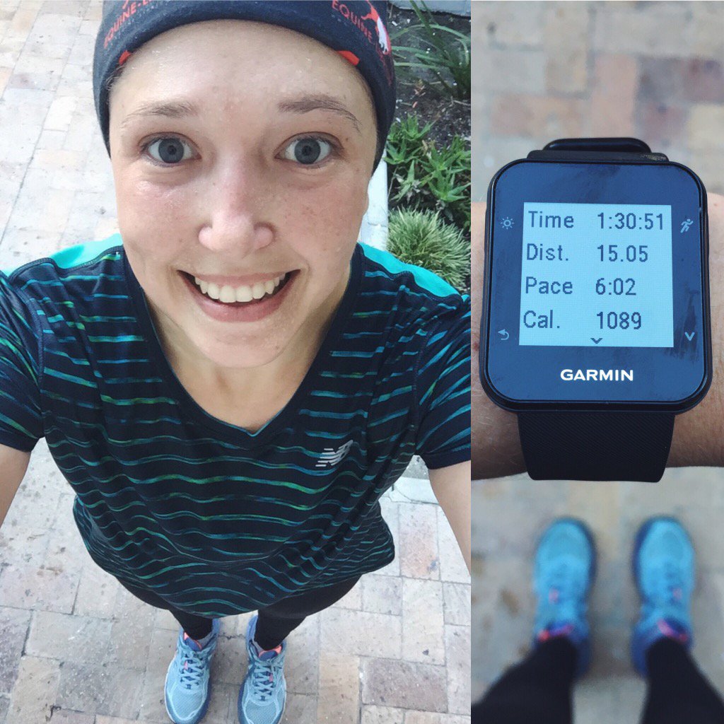 Feeling a bit stronger & smashed a super 15km midweek 💪🏻 #fitness #fitfam #fitgirls #running #roadtoCTmarathon