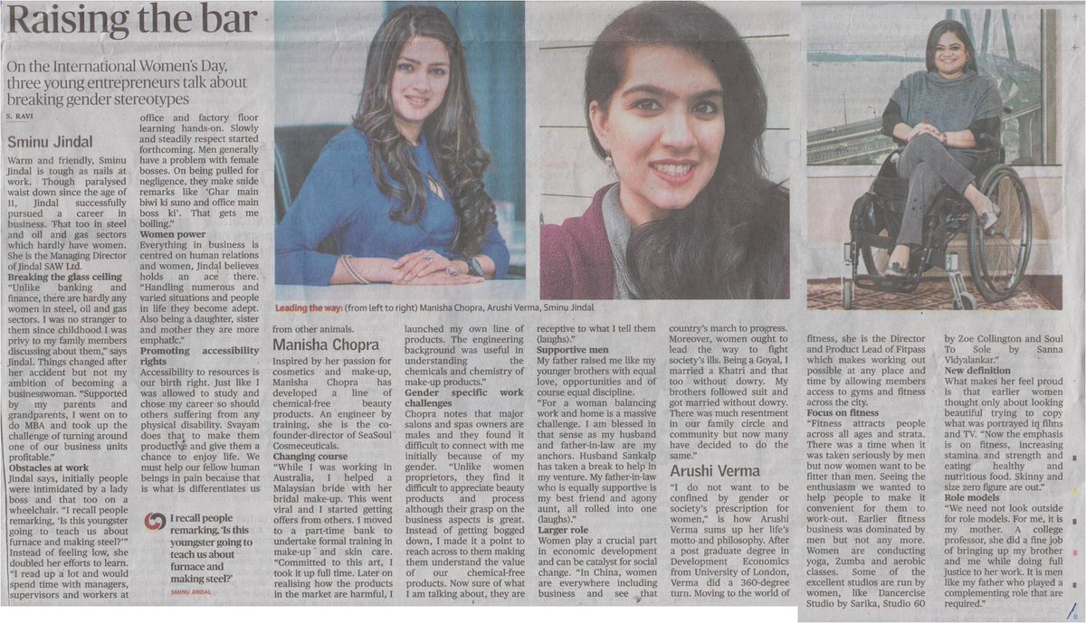 fitpassindia's tweet photo. Kudos to Fitpass co-founder @averma89 for being featured in @the_hindu as a prominent woman entrepreneur! #GetSetSweat #womensday https://t.co/bLYgH9dINJ