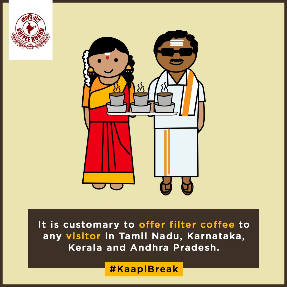 It's time to invite your relatives &amp; friends over for a #KaapiBreak and don't forget to greet them with a warm cup of filter coffee.
