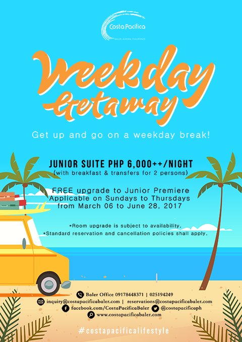 CostaPacificaPH's tweet photo. Escape from life's hustle &amp; bustle and relax in Baler!
Book Now. 02 5194249 | 0998 8417124 | 0917 8448371
#costapacificalifestyle https://t.co/ciMYRWbkai