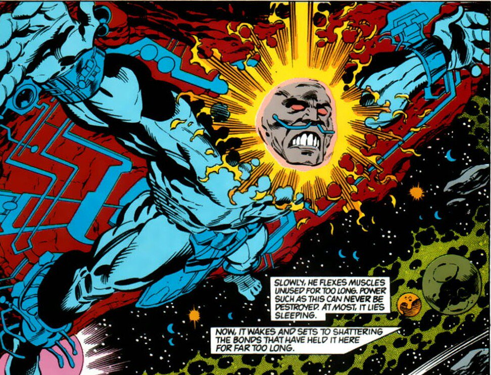 Zonuz_'s tweet photo. After a billion years of imprisonment,attached to a planetoid as a Promethean Giant by @TheSourceWall, @YugaKhan_ awakens breaking his bonds https://t.co/wtrWPKRQNd