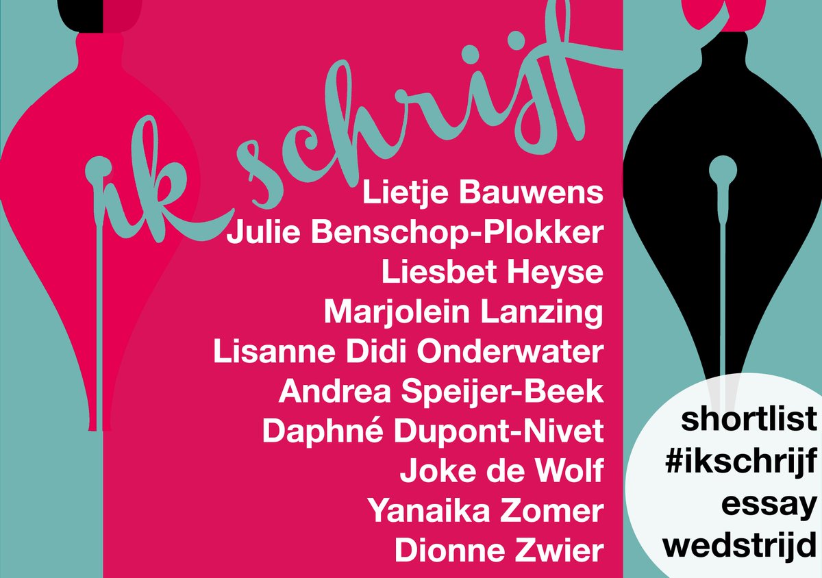Groot nieuws op #WomensDay De #shortlist is bekend! Kom 10 april naar Ode Aan De Vrouwenstem: ikschrijf.com #ikschrijf #vrouwendag