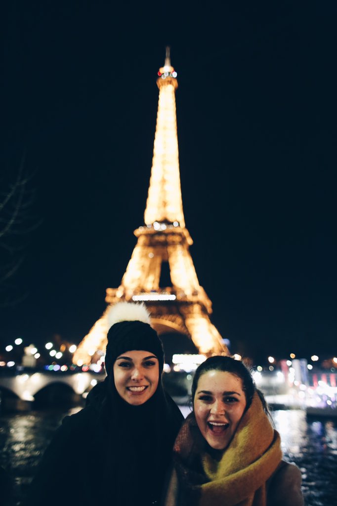 madipritt's tweet photo. We haven't slept in over 24 hours but I wanted to give a little PSA that the crêpes at the bottom of the Eiffel Tower will change your life https://t.co/UxBzqYsiS2