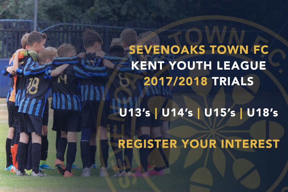 Sevenoaks Town launch <a href="/KentYouthLeague/">KentYouthLeague</a> plans for 17/18 season - trials for next season's U13's, U14's, U15's &amp; U18's bit.ly/SevenoaksKYL