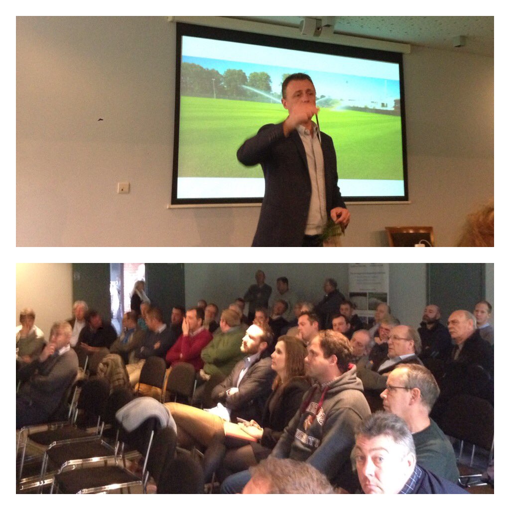 Last winter meeting before the season. Technology of hybrid soccer pitches discussed with greenkeepers.