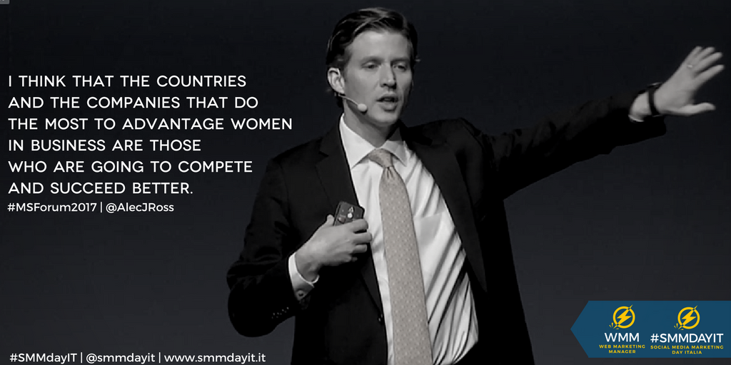 smmdayit's tweet photo. Il nuovo mondo ha bisogno di attributi femminili: intelligenza emotiva, creatività, user experience | @AlecJRoss #MSForum2017 #SMMdayIT https://t.co/28EUY5wida