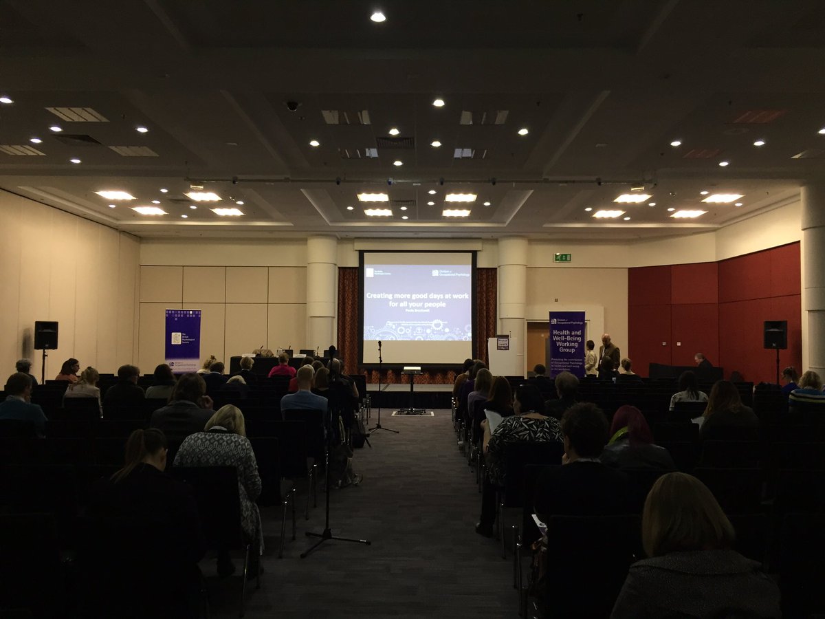 DOPHealthywork's tweet photo. Today we're talking at the Occupational Psychology and Organisational Behaviour stream in Concourse Suite 2 @HWatWork #healthatwork2017 https://t.co/IuwKxvBFlv