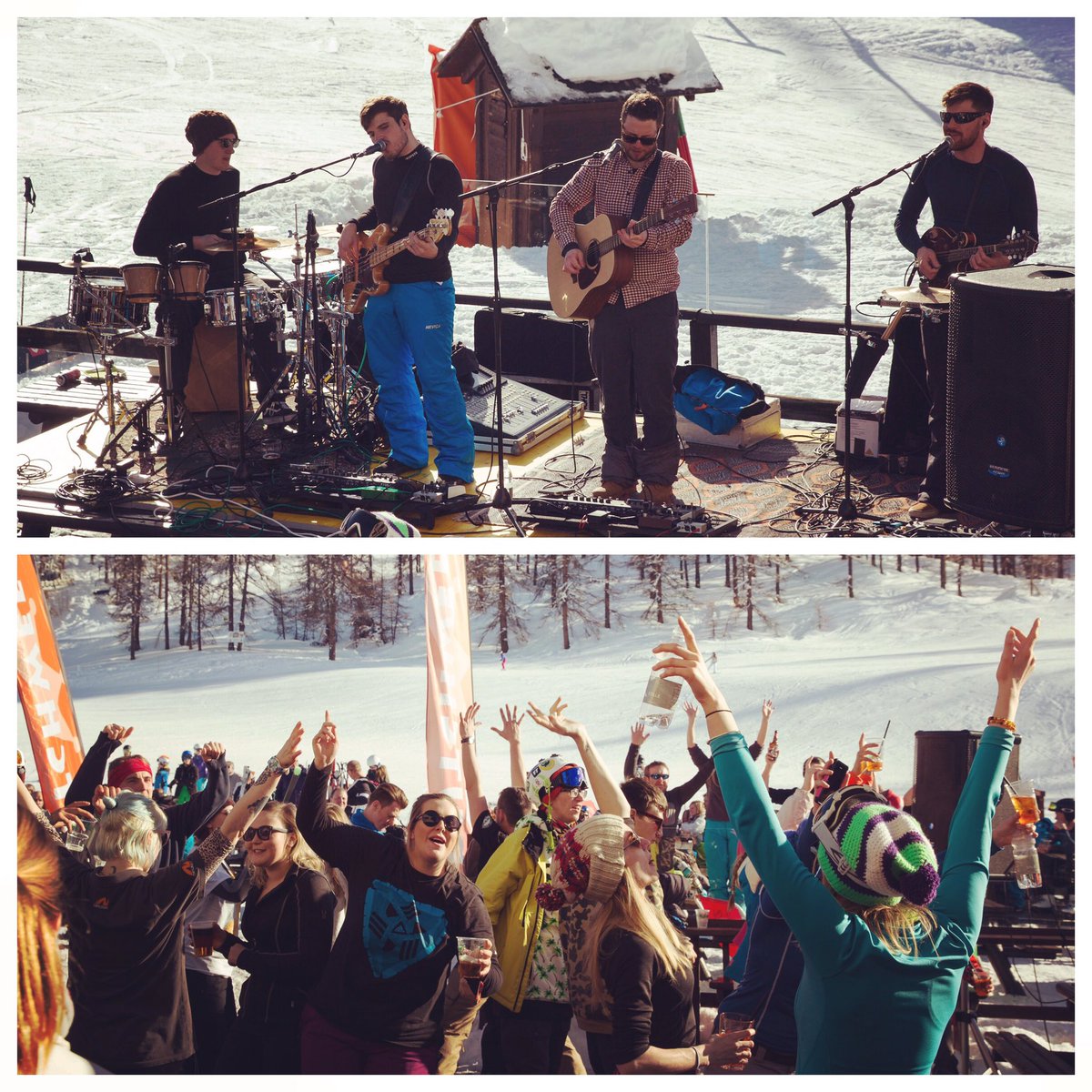 capanna_kind's tweet photo. Party on the piste today from 2pm with @The_Chaps_Band #sauzedoulx #sauze #vialattea #apresski https://t.co/l45h73GDBC