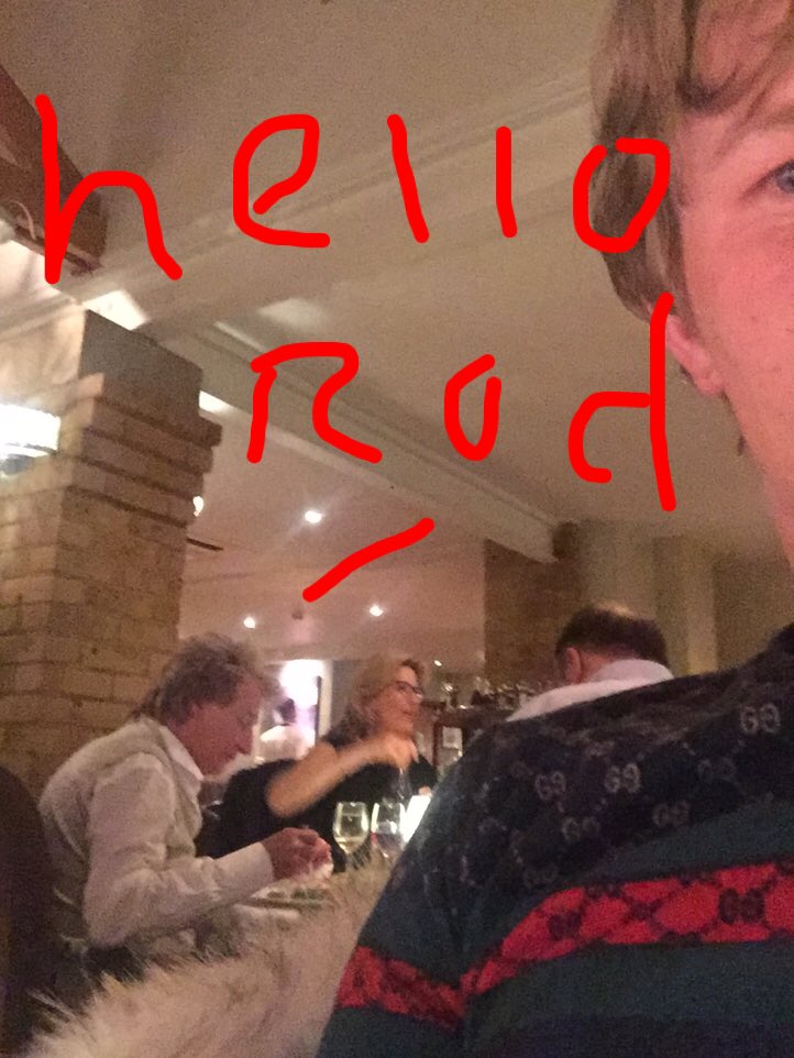 DaleyFish's tweet image. Dinner date with @Stacywillsone we invited @rodstewart