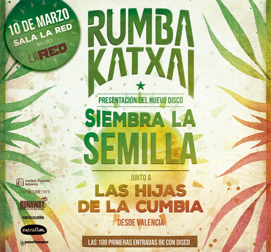 Youthing_es's tweet photo. Divendres @RumbaKatxai presenta el seu nou disc https://t.co/n4m4V8KtAH a #LaRedClub de Palma. https://t.co/YS56ocHQsU
