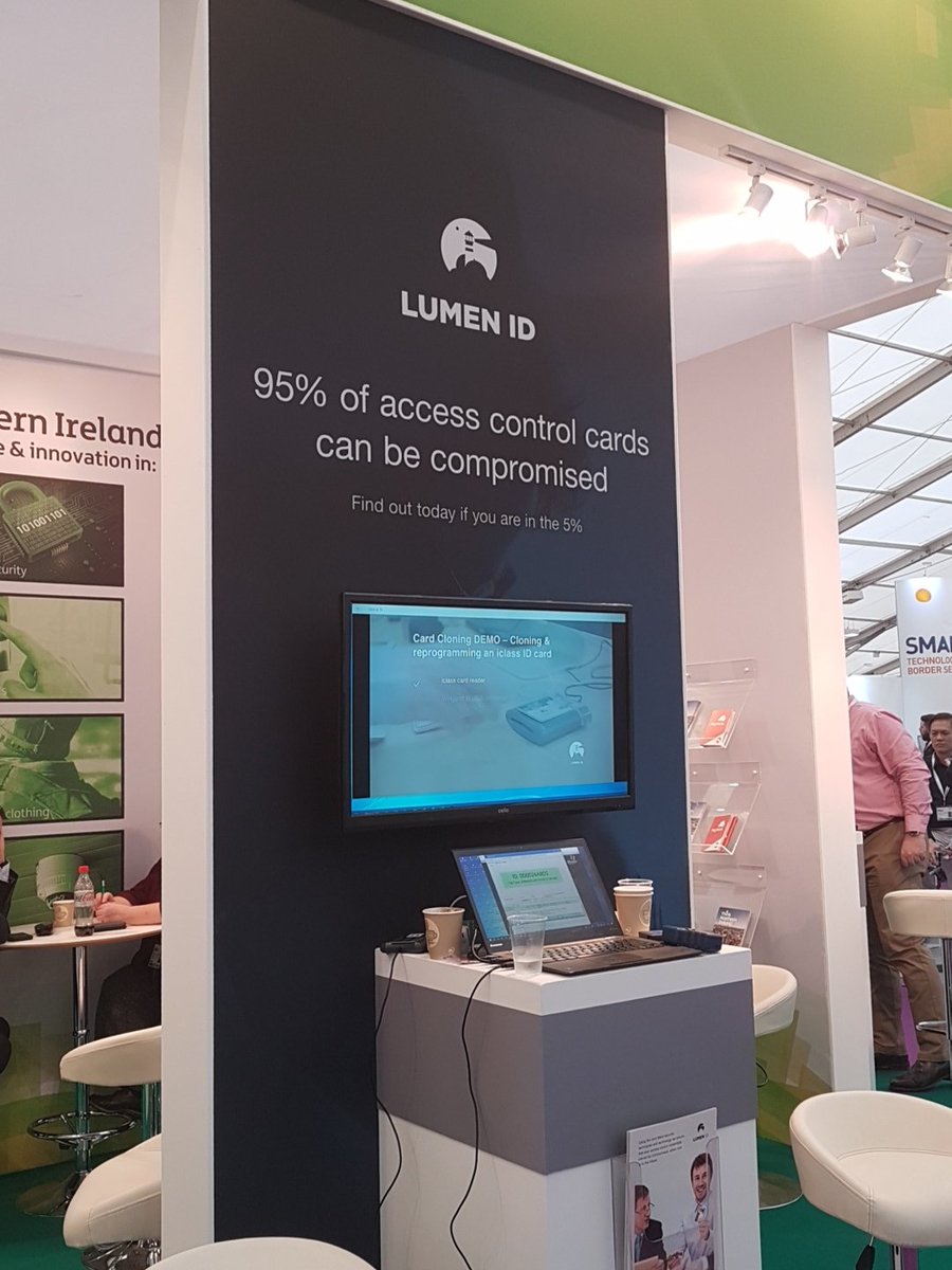 Busy show at security and policing in farnborough. We checked lots of peoples access cards and none are secure!!!