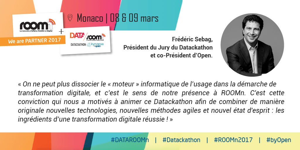 MyJOB_byOpen's tweet photo. [#BestofOpen]⏮ @F_Sebag Président du Jury du #Datackathon @ROOMn_mobilite &amp; @KynapseData 
https://t.co/DP6FXbPBtd