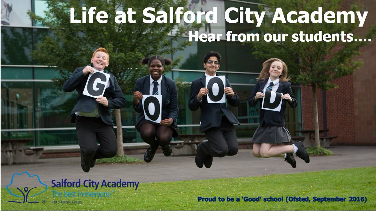 SCA_Community's tweet photo. Hear from Salford City Academy students about life here and moving from primary to secondary @SCA_Transition https://t.co/fS0tqeijuU https://t.co/U12nCYKtWi