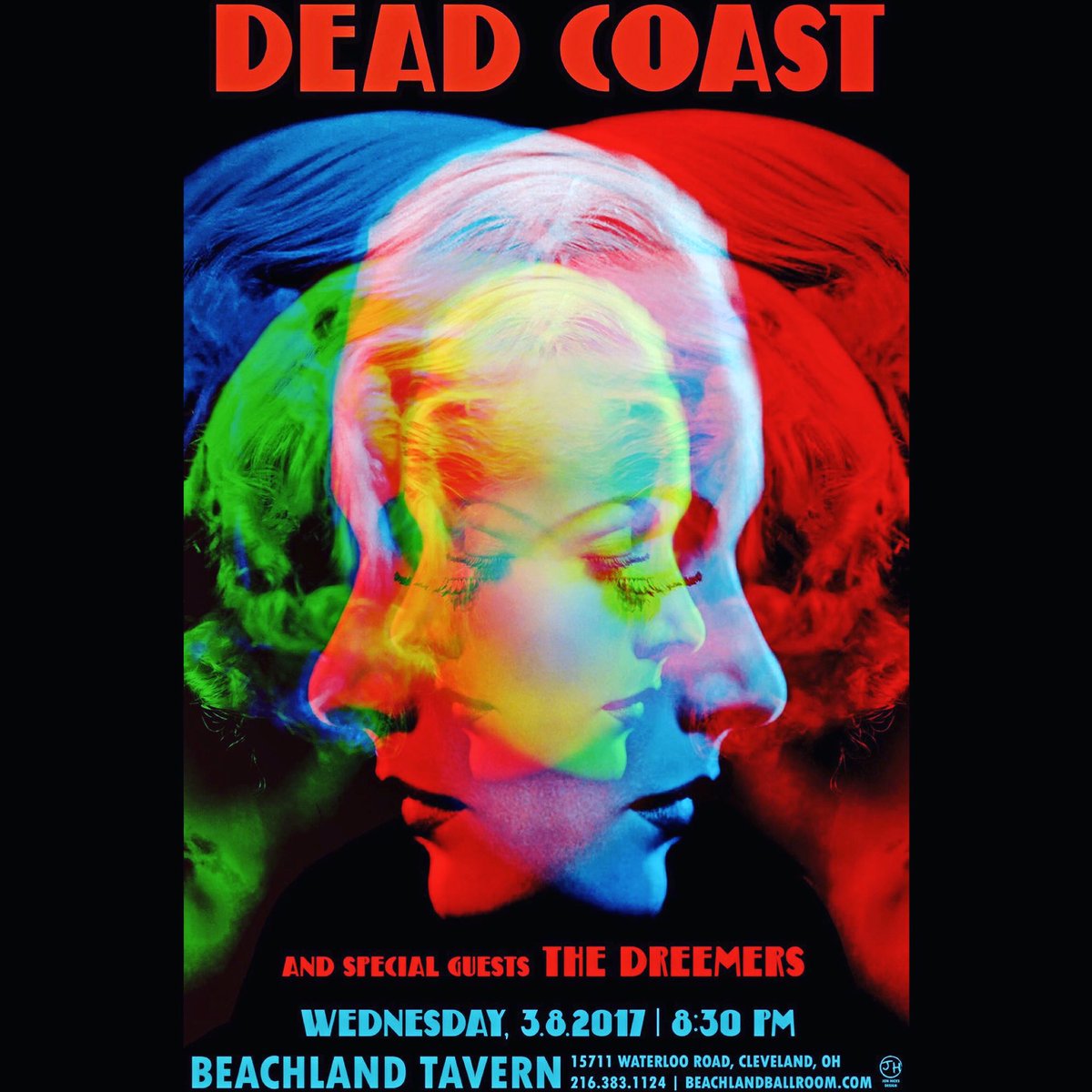 TONIGHT! We're live at @BeachlandCLE Cleveland. 
Artwork: Jon Hicks!

#DeadCoast #Shambolic #psych #BeachlandBallroom #Cleveland #thingstodo