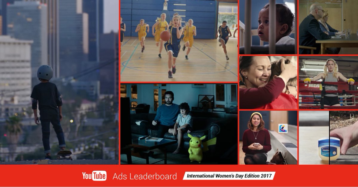 YTforBusiness's tweet photo. Women make their voices heard on YouTube. This empowering #AdsLeaderboard has the ads women love. #HerVoiceIsMyVoice https://t.co/RsNzlBNIbx https://t.co/GYZPbCDKgr