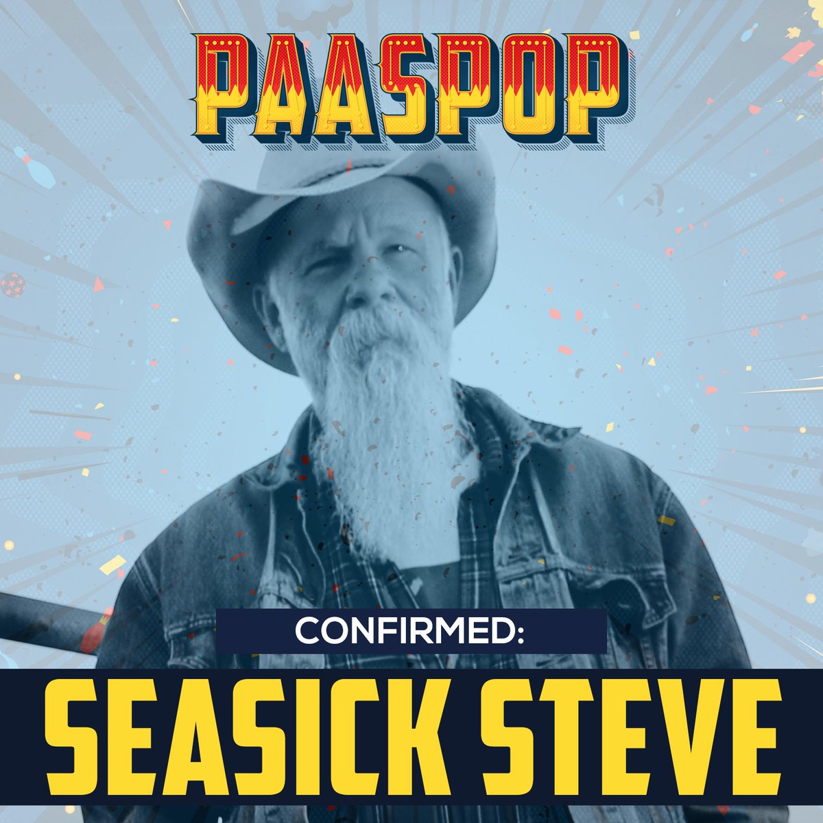 Hold on to your drinks, want @SeasickSteve komt met zijn driesnarige gitaar naar Paaspop! Line-up, tickets, & more: bit.ly/2mlNZHt