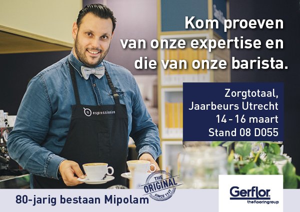 Zin in een kopje G-Power tijdens Zorgtotaal? Gerflor nodigt u graag uit op dé beurs voor alle professionals uit de zorgsector.
