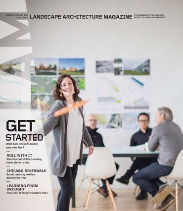 ASLAMN's tweet photo. Maura of @TENxTENSTUDIO in Minneapolis is on the March front cover of @landarchmag! Great tips to start an office!   https://t.co/0IPvPUAP1q https://t.co/oOXNkUTUBg